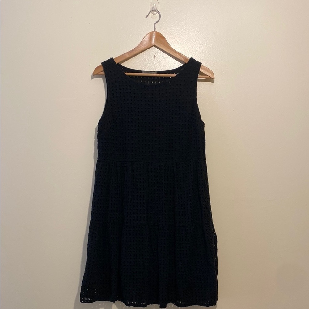 VALENTINA NALDI Elegant Black Sleeveless Dress. Size M